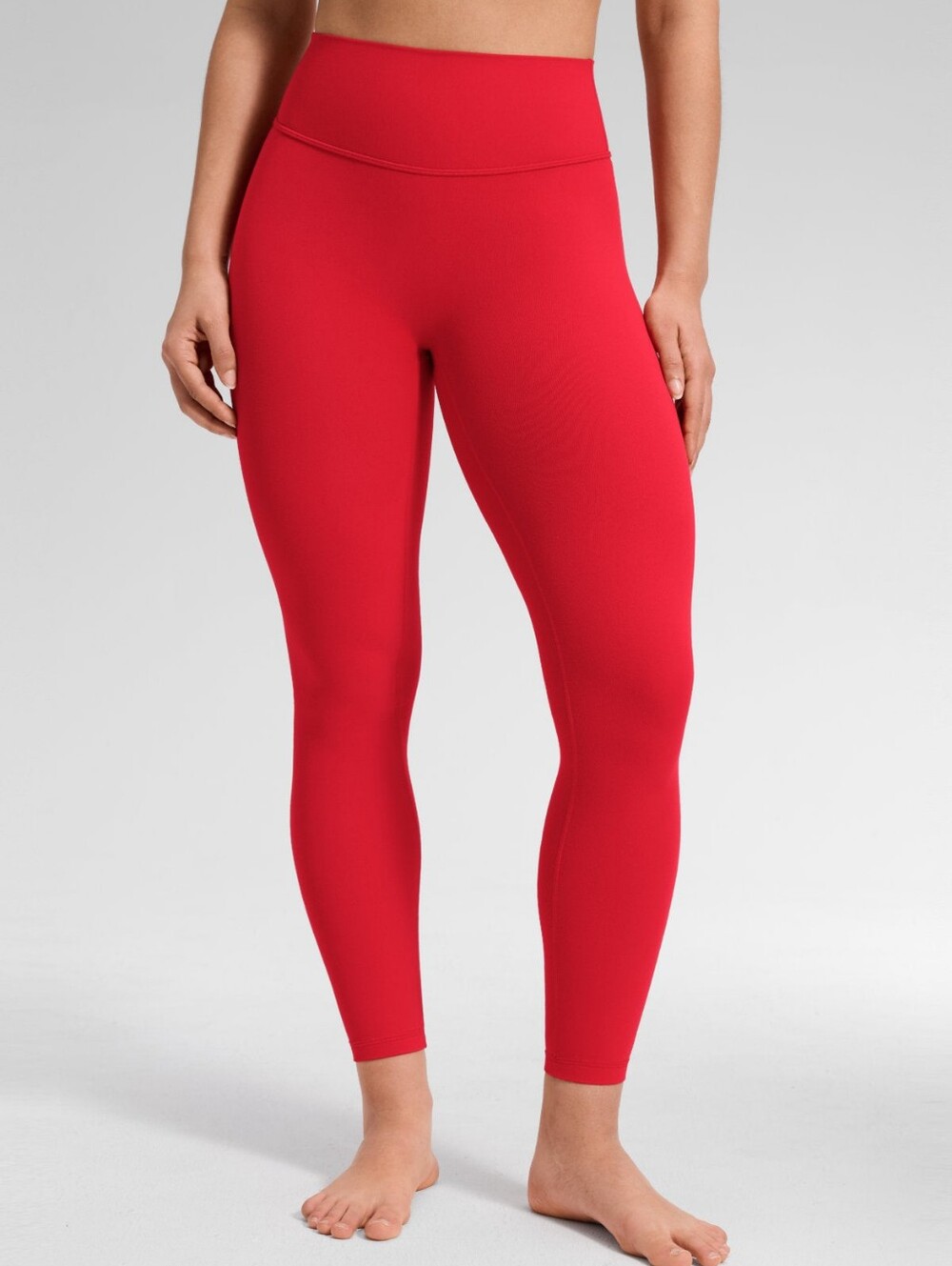 High-Rise Red Performance Leggings